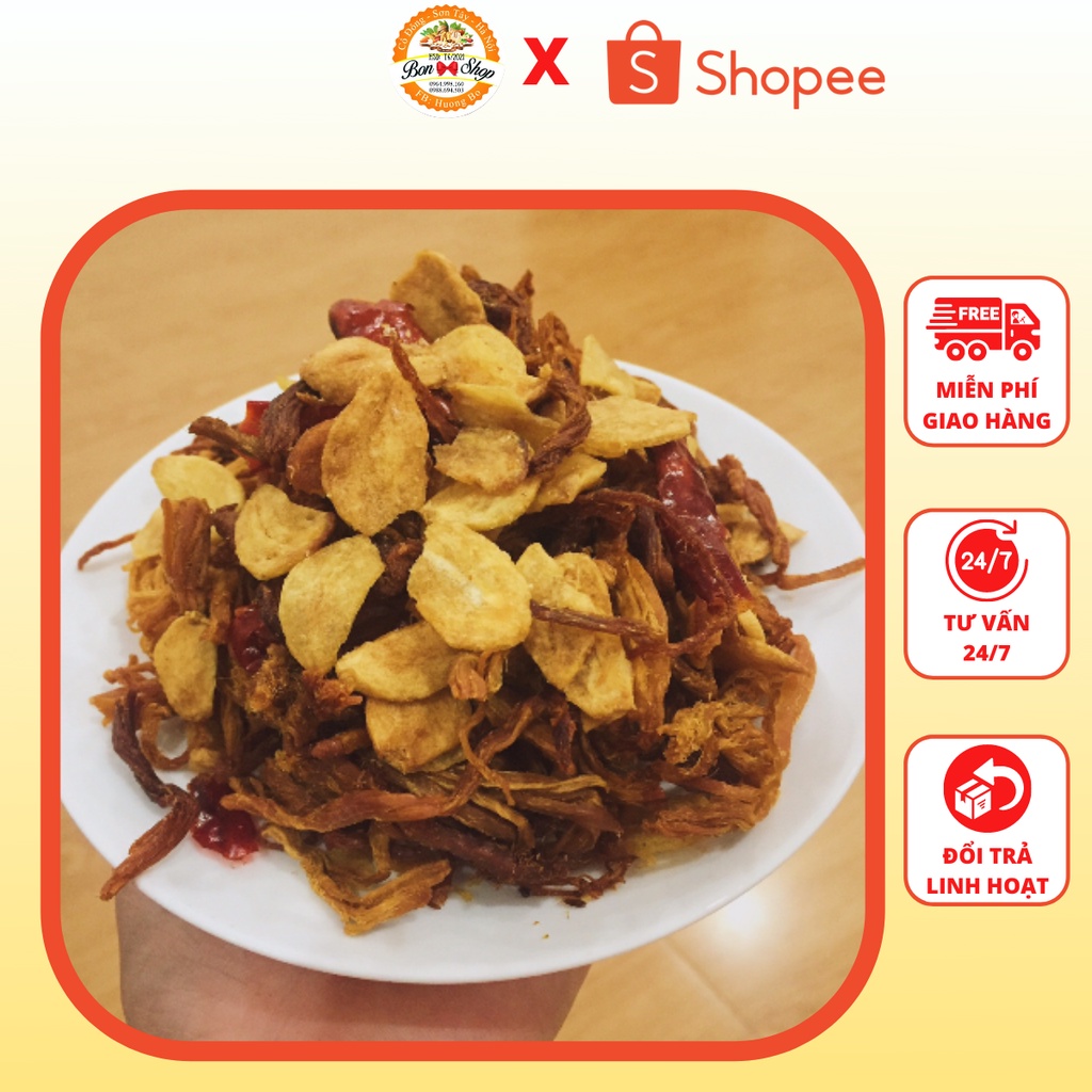 1KG KHÔ HEO CHÁY TỎI NGON ĂN LÀ GHIỀN