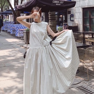 Giảm 30% Đầm dáng xoè chất Linen
