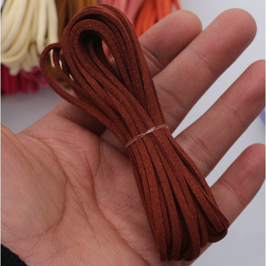 Cuộn Dây Da Lộn 2.6Mmx1.5Mm 5Yards Dùng Làm Đồ Trang Sức