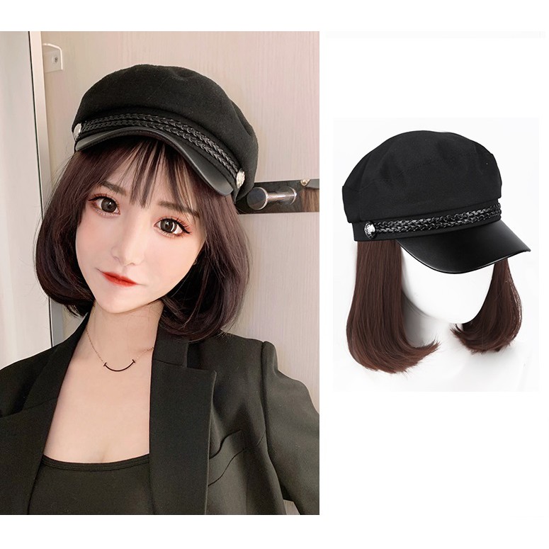 Tóc giả gắn mũ lưỡi trai Vic Sỉ 95k