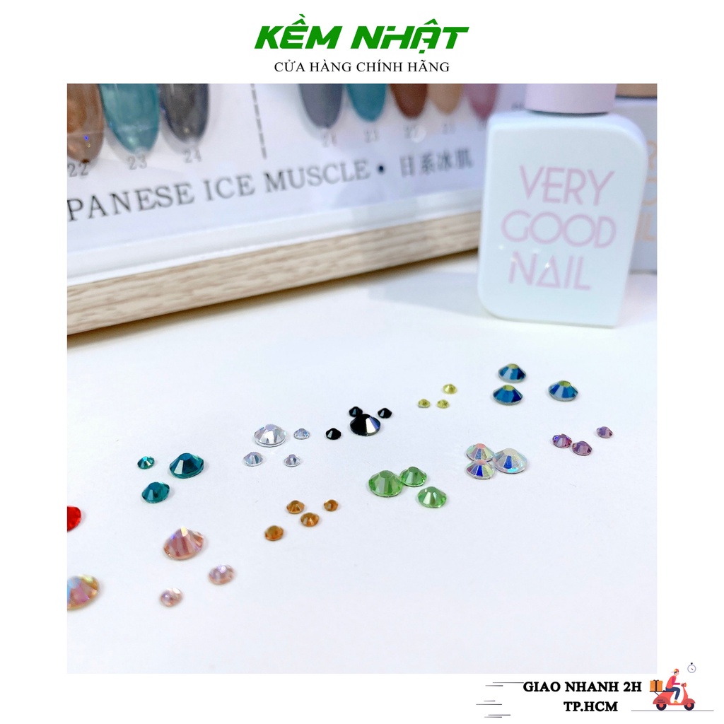 Khay Đá Chân Keo Lưới Mix Size, Mix 12 Màu - Đính Móng, Trang Trí Móng