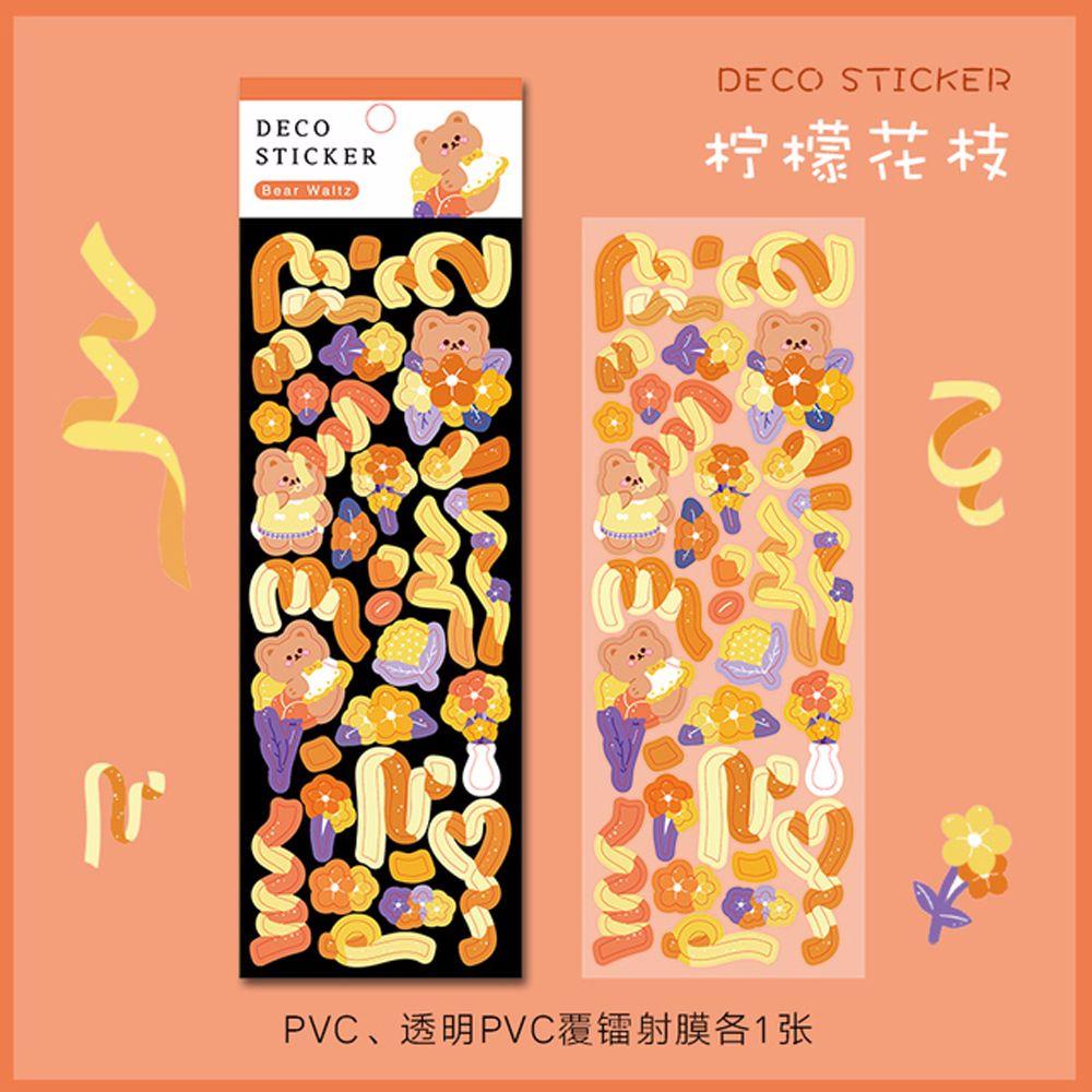 Set 2 Tấm Sticker Dán Trang Trí Sổ Tay DIY Hình Hoạt Hình Dễ Thương