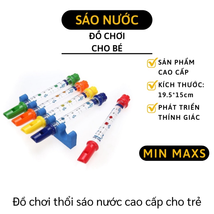 Sáo Đồ Chơi - Đồ Chơi Thổi Sáo Nước Cho Bé Làm Quen Với Âm Nhạc, Phát Triển Thính Giác 7445 [MINMAXS]
