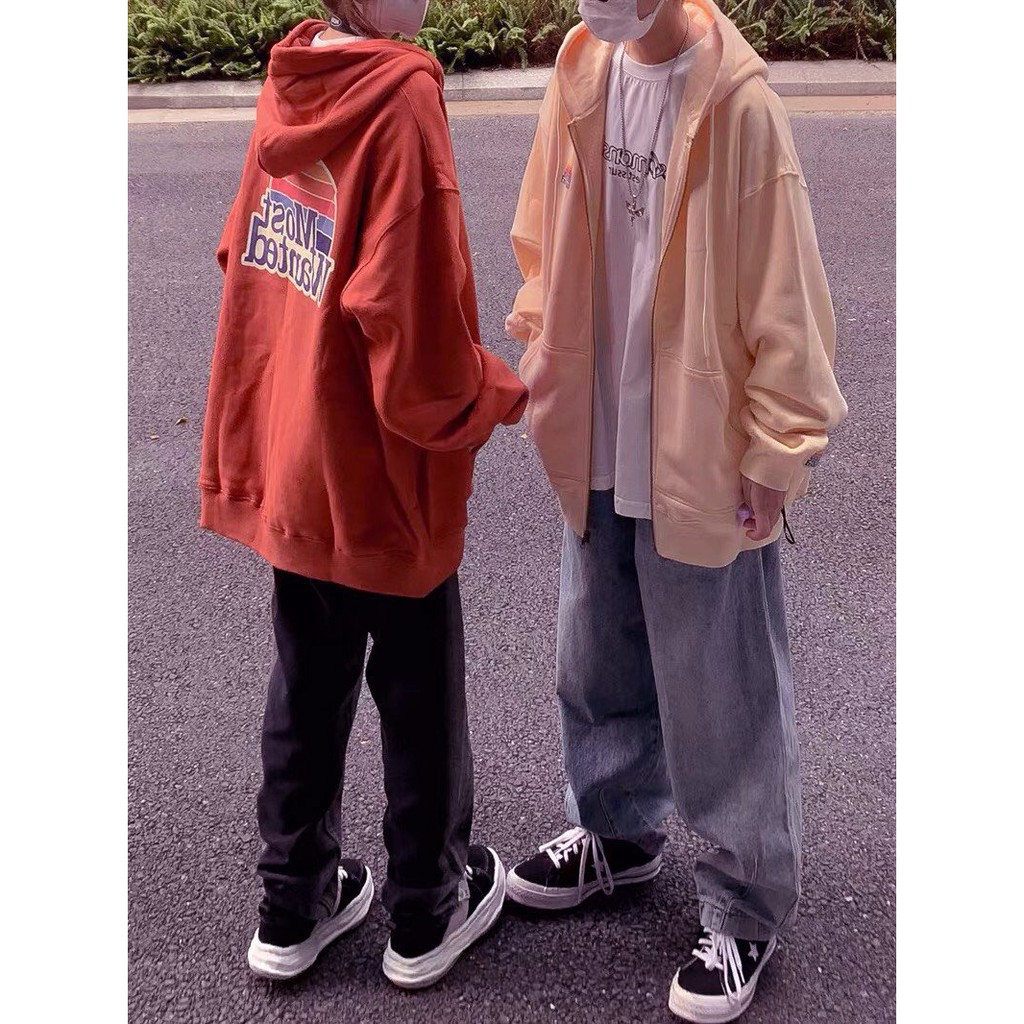 Áo khoác nỉ nam nữ Most Wanted có màu be cam Cheapy phom rộng có mũ khoác kéo zip freesize unisex hàn quốc C589 | BigBuy360 - bigbuy360.vn