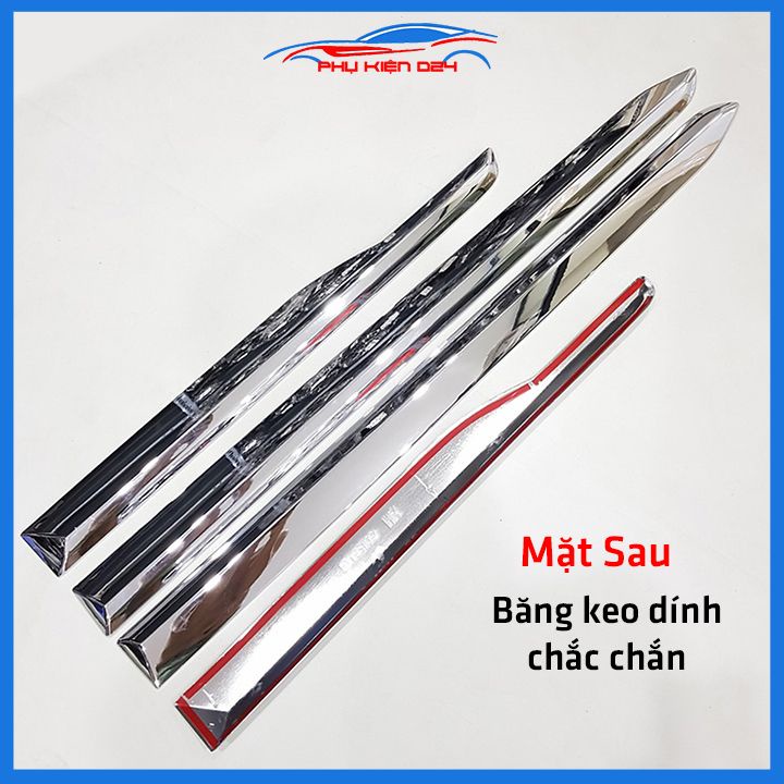 Bộ ốp nẹp sườn Santafe 2019-2020-2021-2022 mạ crom trang trí làm đẹp xe