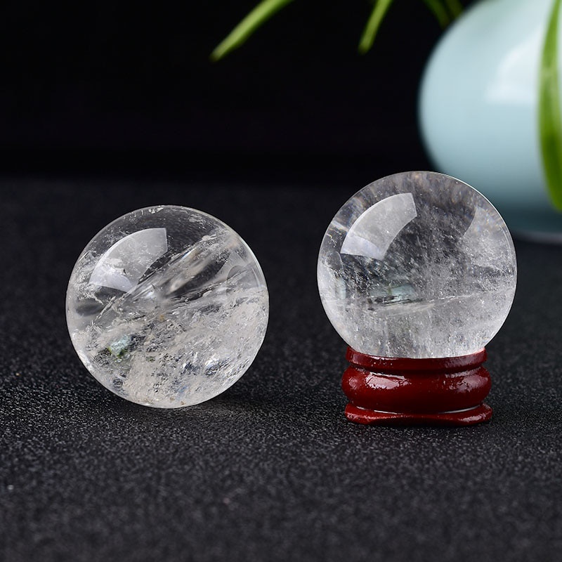 Đá Thạch Anh Pha Lê Tự Nhiên Trong Suốt 28-32mm Chất Lượng Cao Đứng