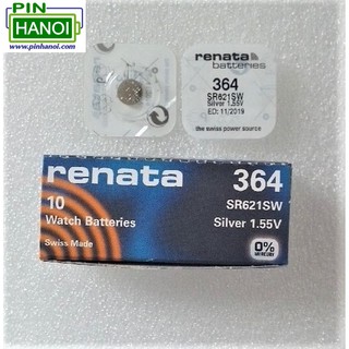 Pin cúc áo Renata Silver Oxide bạc SR621SW – 364