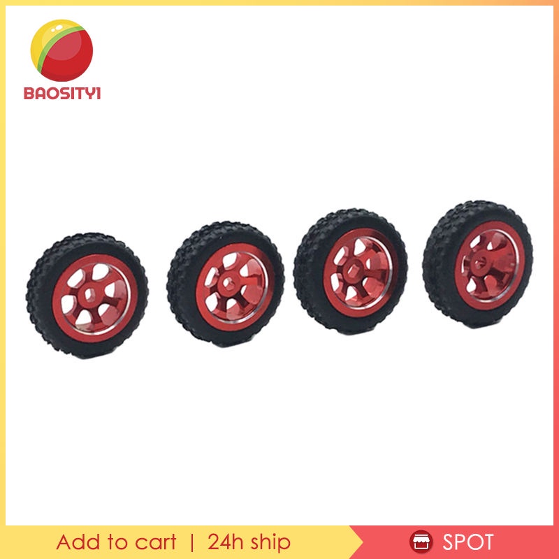 Bộ 4 Bánh Xe Cao Su 20mm Cho Xe Điều Khiển WLtoys 1 / 28 K969 K979 K989 P929