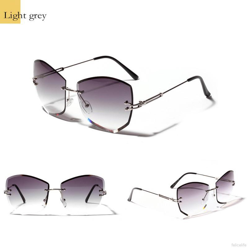 Kính mát mắt mèo không viền màu trong suốt không viền gentle monster | BigBuy360 - bigbuy360.vn