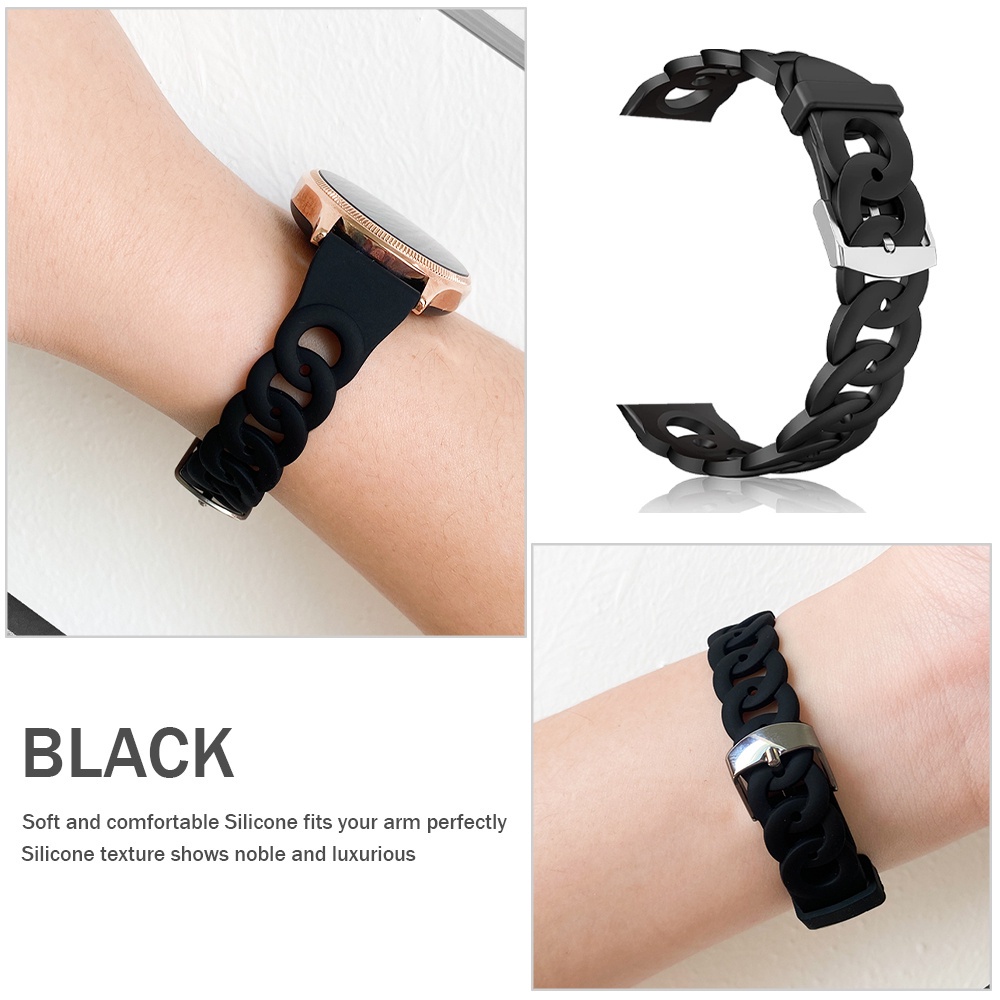 Dây Đeo Silicon 20mm 22mm Cho Đồng Hồ Thông Minh Samsung Galaxy Watch 4 40/44mm Classic 46/42mm active 2 Huawei GT/2/GT2/3 Pro