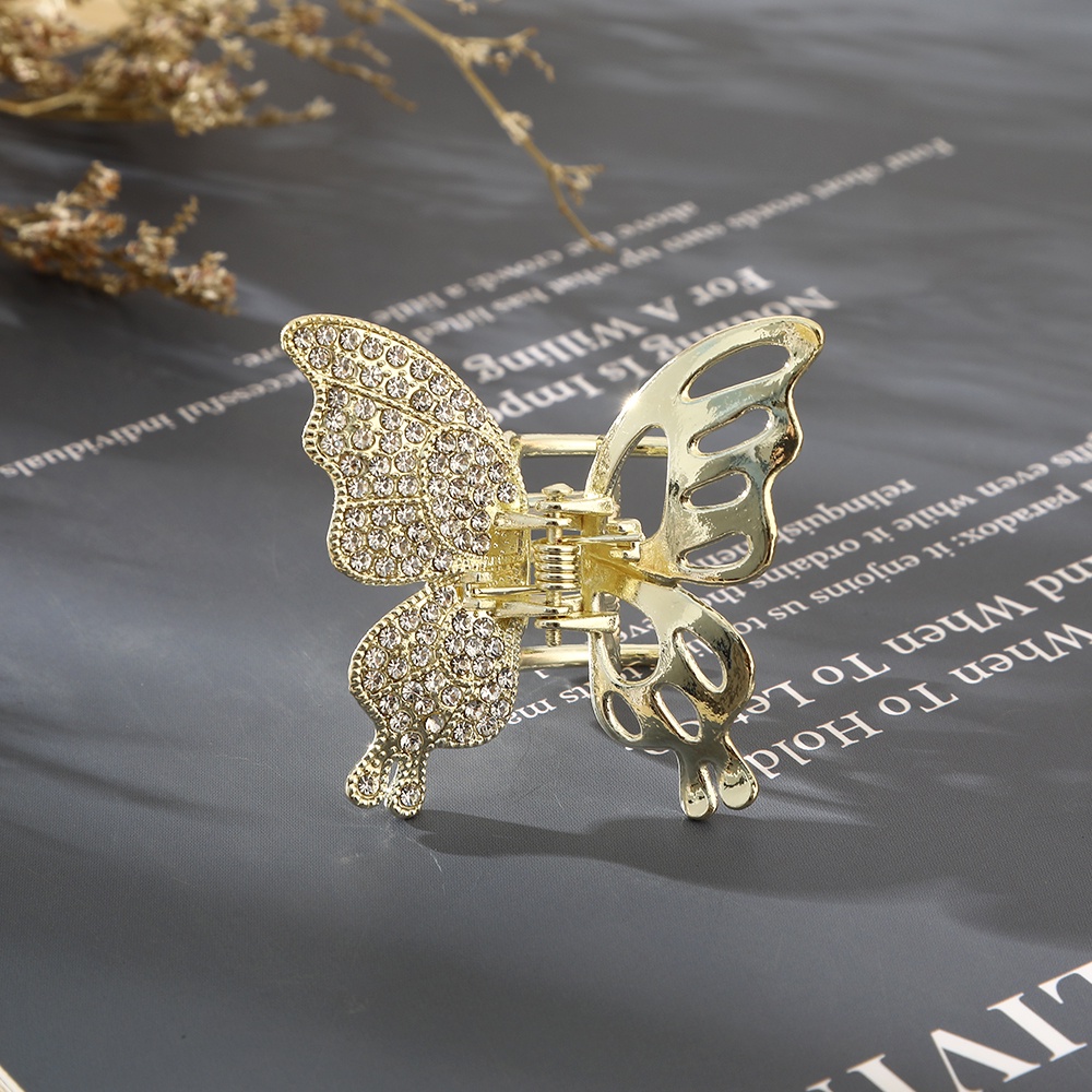 Kẹp Tóc Hình Nơ Bằng Hợp Kim Đính Đá Thời Trang Hàn Quốc Cho Nữ