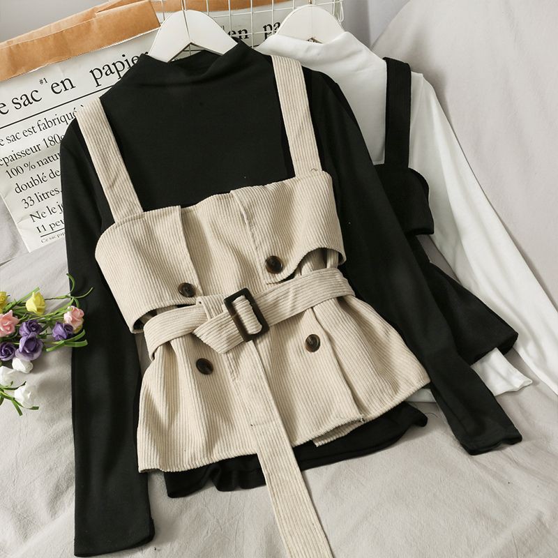 Set áo gile dạ mix pull giữ nhiệt