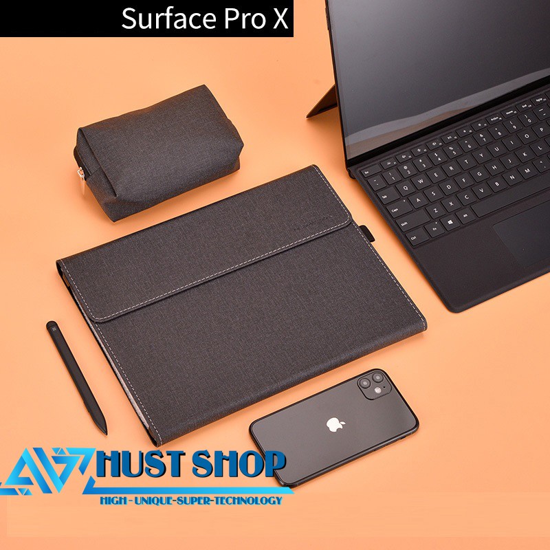 Bao da hãng Veker cho Surface Pro X Có Túi Sạc | BigBuy360 - bigbuy360.vn