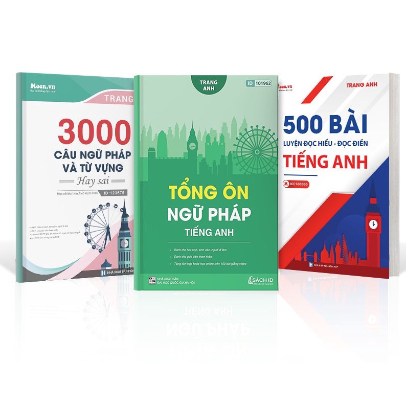 Combo 3 Sách ID Ôn Luyện Tiếng Anh Cô Trang Anh