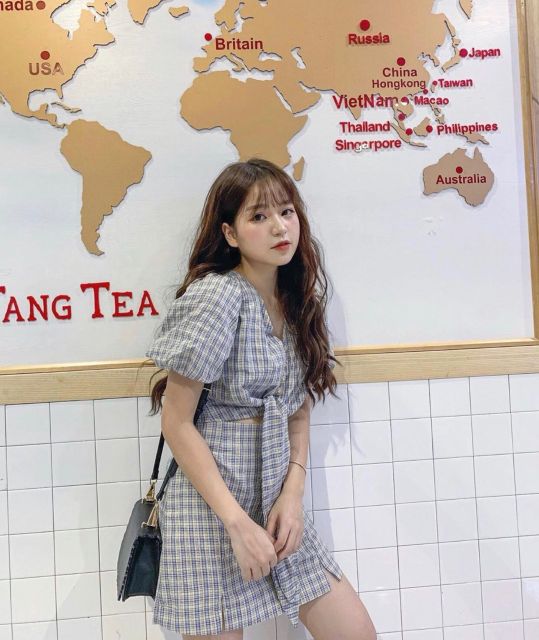 Set caro cột nơ siêu xinh