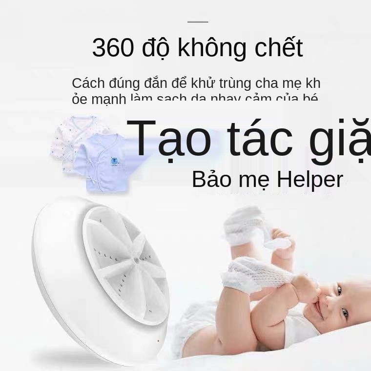 Máy giặt tự động tiệt trùng bằng sóng siêu âm Máy rửa bát Quần áo rau củ quả Máy giặt mini du lịch công tác