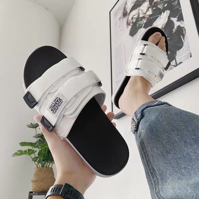 FREE SHIP Dép quai ngang  nam nữ Fashion quai dán kiểu dáng thời trang phong cách ulzzang Hàn Quốc cực hot 008