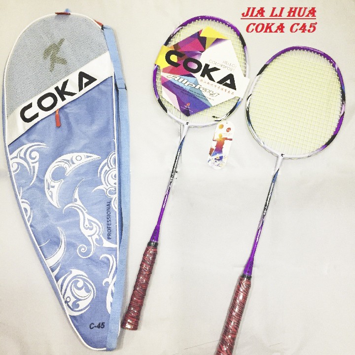 Bộ 2 vợt cầu lông COKA cao cấp C45 | Vợt cầu lông thi đấu