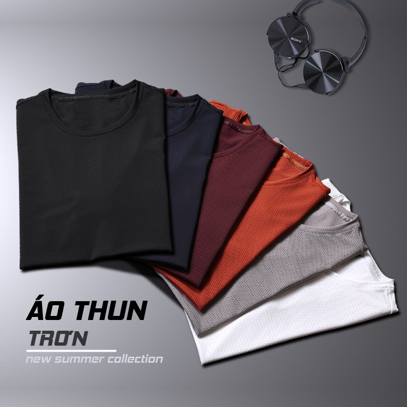 Áo thun nam FUNS mã MK E Áo tập gym nam co giãn trơn tay lỡ đẹp thoáng mát cho mùa hè