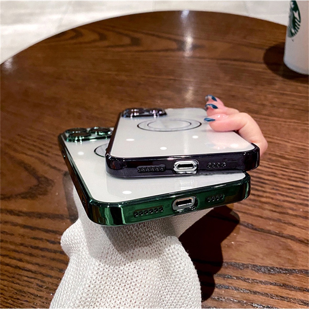 Ốp Điện Thoại Silicon Mềm Đính Đá Giả 6D Lấp Lánh Bảo Vệ Ống Kính Camera Cho iPhone 11 Pro Max i12 13 Pro Max