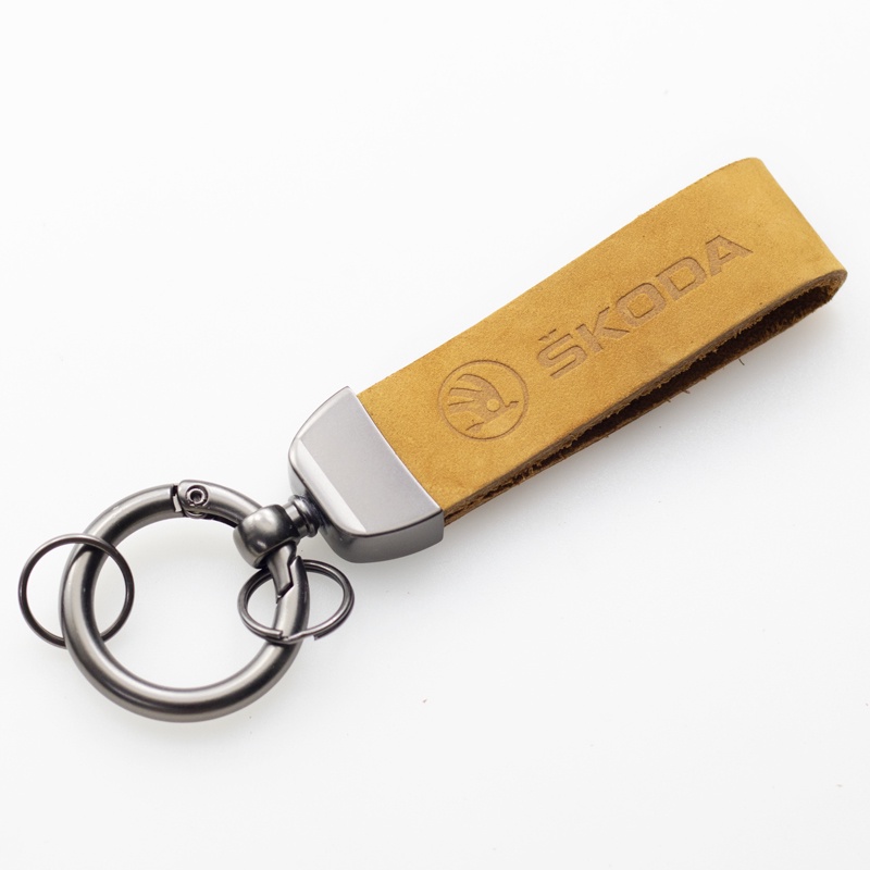 1 Móc Chìa Khóa Da Bò Sáng Tạo Cho Skoda Octavia Fabia Rapid Yeti Kodiaq