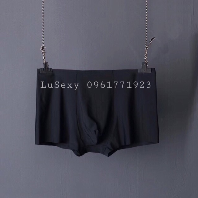 Quần lót nam thun lạnh nhật bản, quần boxer nam không đường may không viền màu đen | BigBuy360 - bigbuy360.vn