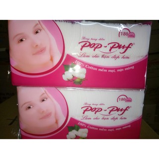 Combo 2 gói Bông trang điểm pop puf ép biên 180 miếng