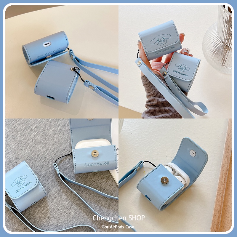 Vỏ Bảo Vệ Hộp Sạc Tai Nghe AirPods3 Gen Airpods2 2021 Bằng Da Họa Tiết Chú Chó Pacha Belle Màu Hồng Dễ Thương