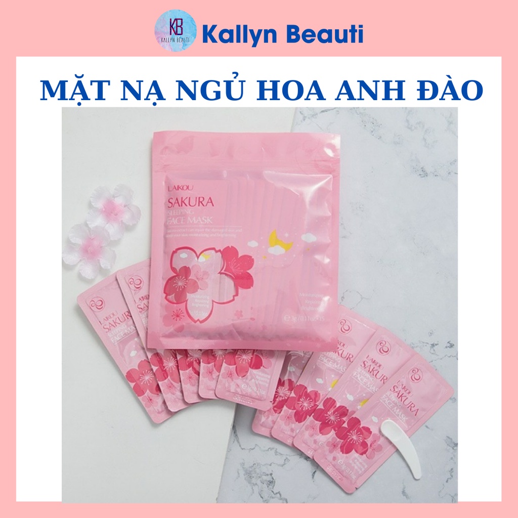 Túi 15 gói mặt nạ ngủ Laikou hoa anh đào Sakura