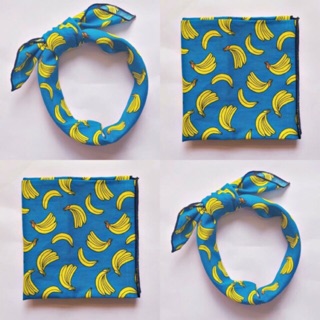 Khăn turban cotton chấm bi vuông 60-60