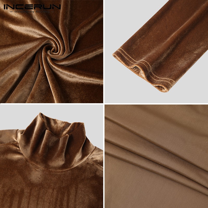 Áo Thun INCERUN Cổ Cao Tay Dài Giữ Ấm Dành Cho Nam | BigBuy360 - bigbuy360.vn