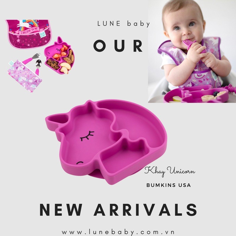 Khay silicon cao cấp Disney hãng Bumkins Usa - Khay ăn dặm cho bé