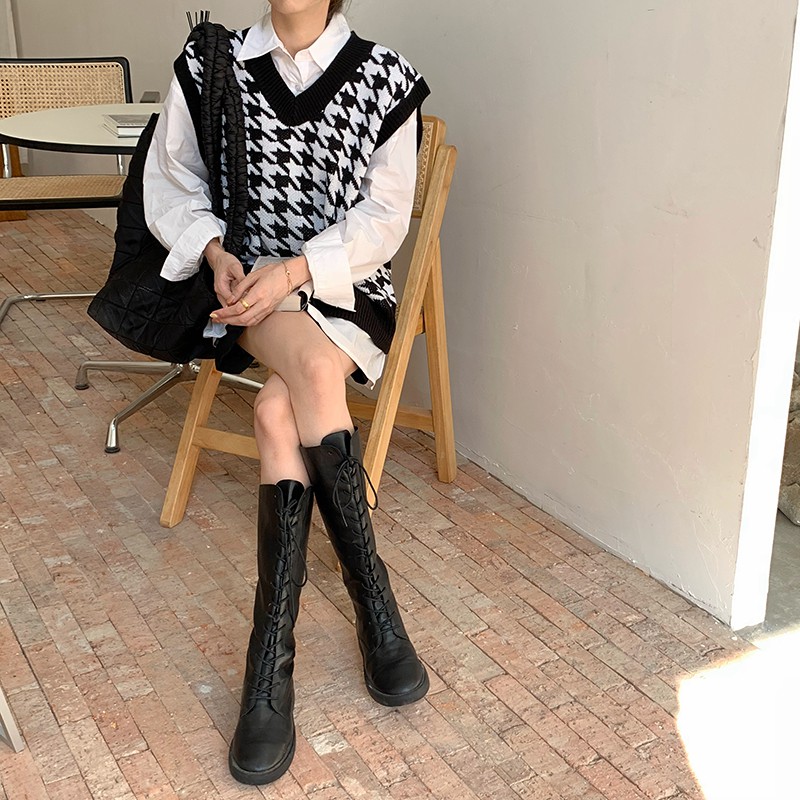 Áo Sweater Sát Nách Dáng Rộng Cá Tính Thời Trang Hàn Quốc
