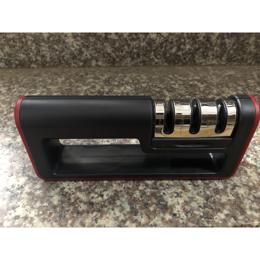 Bộ Mài Dao Kéo Có 3 Rãnh Chất Liệu Thép Không Rỉ Tiện Dụng