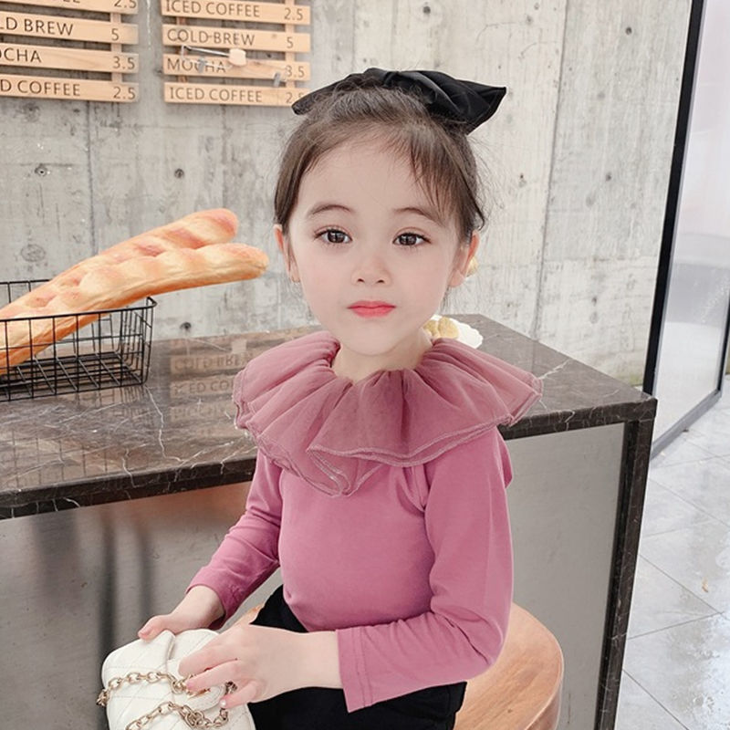 Áo Thun Cotton Tay Dài Hai Cách Sử Dụng Kép Thời Trang Mùa Thu Cho Bé Gái