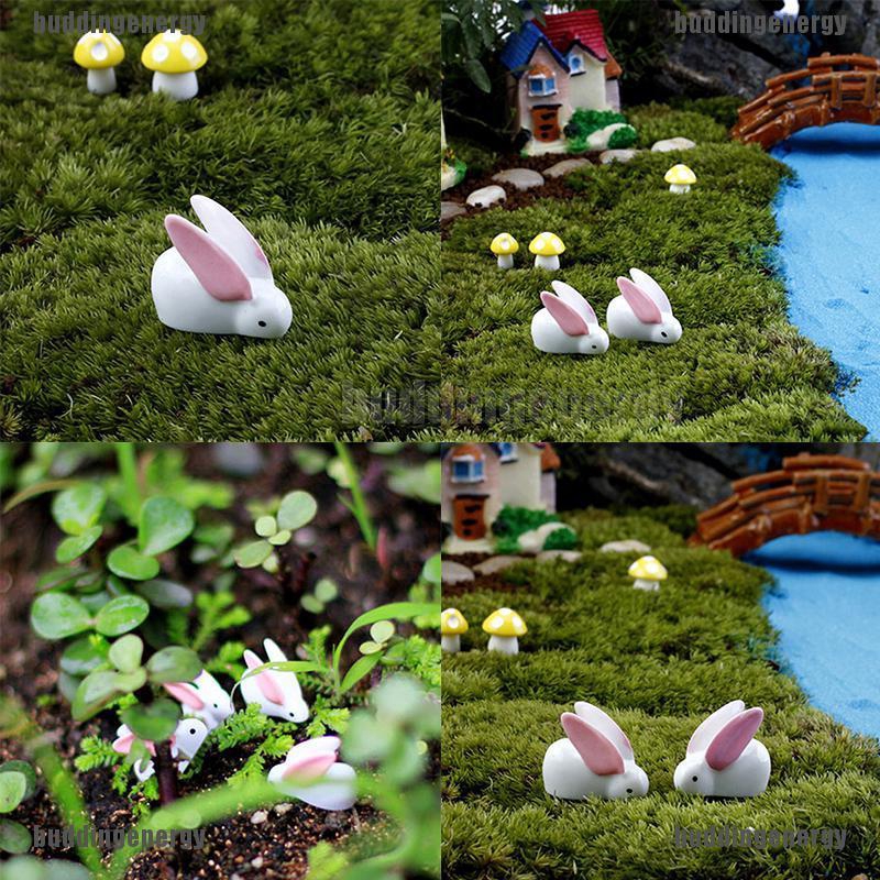 Bộ 2 Tượng Thỏ mini Trang Trí Nội Thất Xinh Xắn