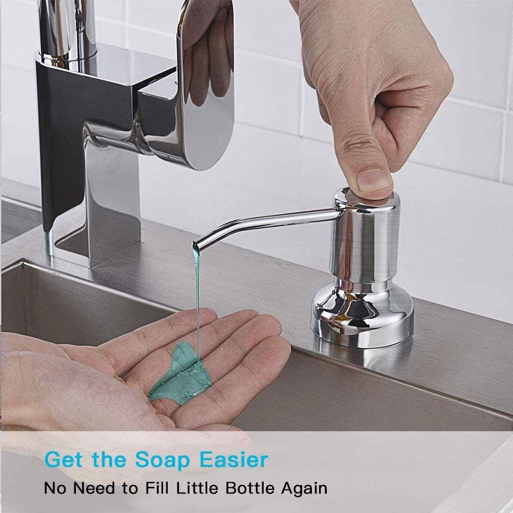 Bình Đựng Xà Phòng Dạng Lỏng Bằng Thép Không Gỉ Tiện Dụng Cho Nhà Bếp/ Phòng Tắm