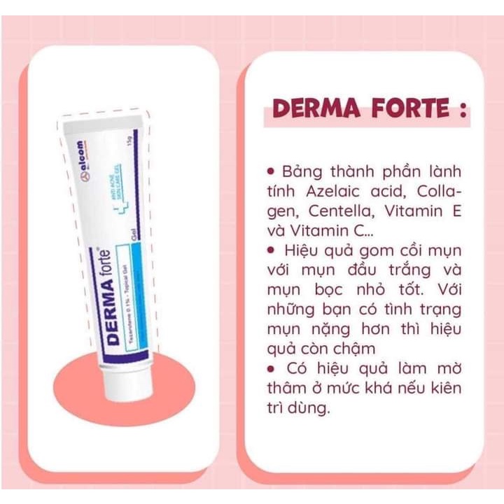 Derma Forte giảm mụn - Gel giảm mụn, giảm thâm Derma Forte