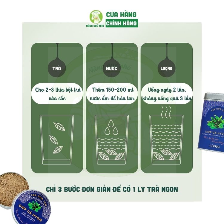 Trà Diếp Cá Hòa Tan Hygie Giảm Mụn Giảm Nóng Trong, Trà Hòa Tan Thanh Nhiệt Mát Gan Không Mùi Không Tanh