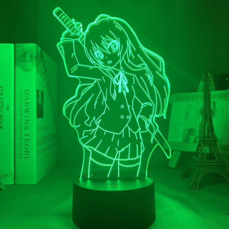 Đèn Led 3D theo chủ đề - Toradora  Aisaka Taiga Cho Trang Trí Phòng Ngủ  Nhiều Màu Sắc Nightlight Anime