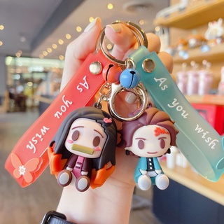 Móc chìa khóa hình búp bê demon slayer độc đáo