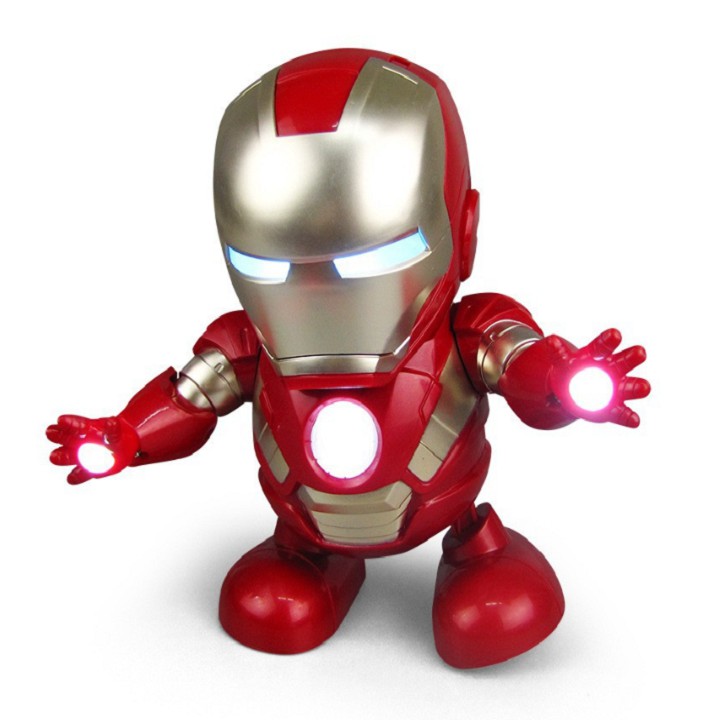 Đồ Chơi Siêu Nhân Iron Man-Mở Mặt-Có Nhạc-Nhảy Múa-Có Đèn Led Nhấp Nháy Rất Đẹp ( Nhựa ABS An Toàn-Có Video )