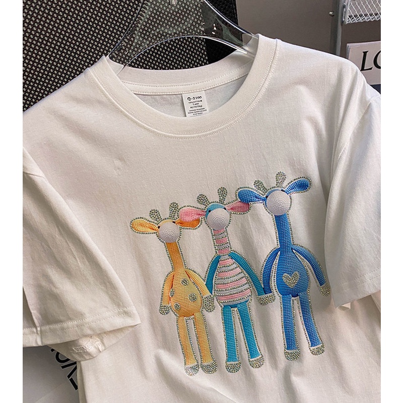 Áo Thun Tay Ngắn In Hoạt Hình Thời Trang Trẻ Trung Cho Nữ