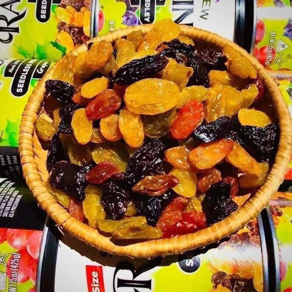 [DATE MỚI 2023] Nho Khô Raisins Mix Vị Hỗn Hợp Thập Cẩm 3 Màu Nhập Khẩu Mỹ