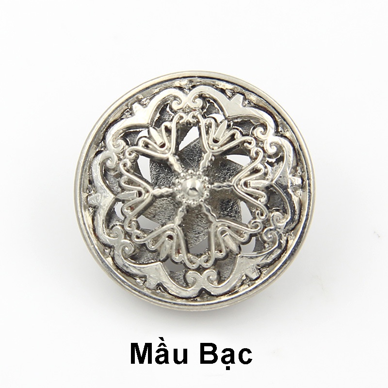 Cúc kim loại khoét rỗng phong cách vintage, phù hợp áo blazer, áo vest nam và nữ, áo khoác măng tô, áo dạ