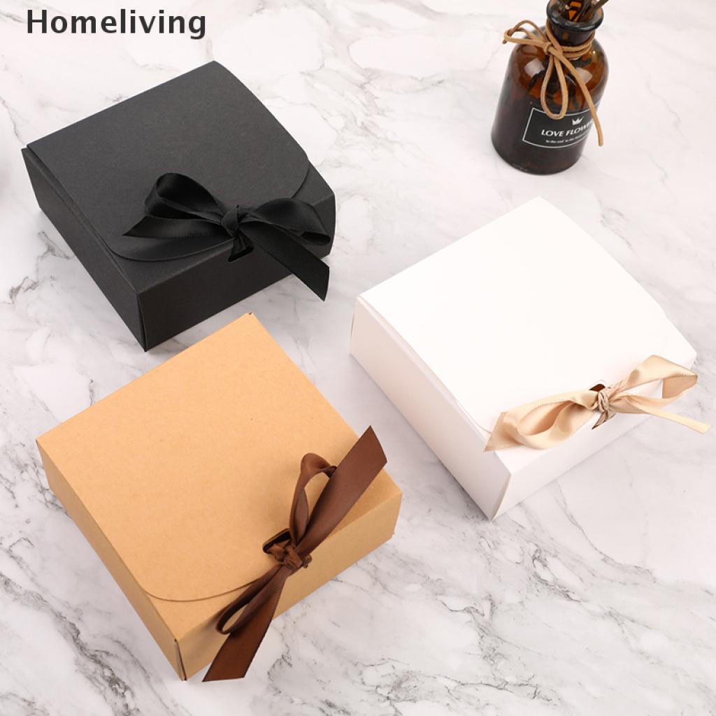 Hộp vuông đựng kẹo/quà tặng bằng giấy kraft cho lễ hội tiệc tùng