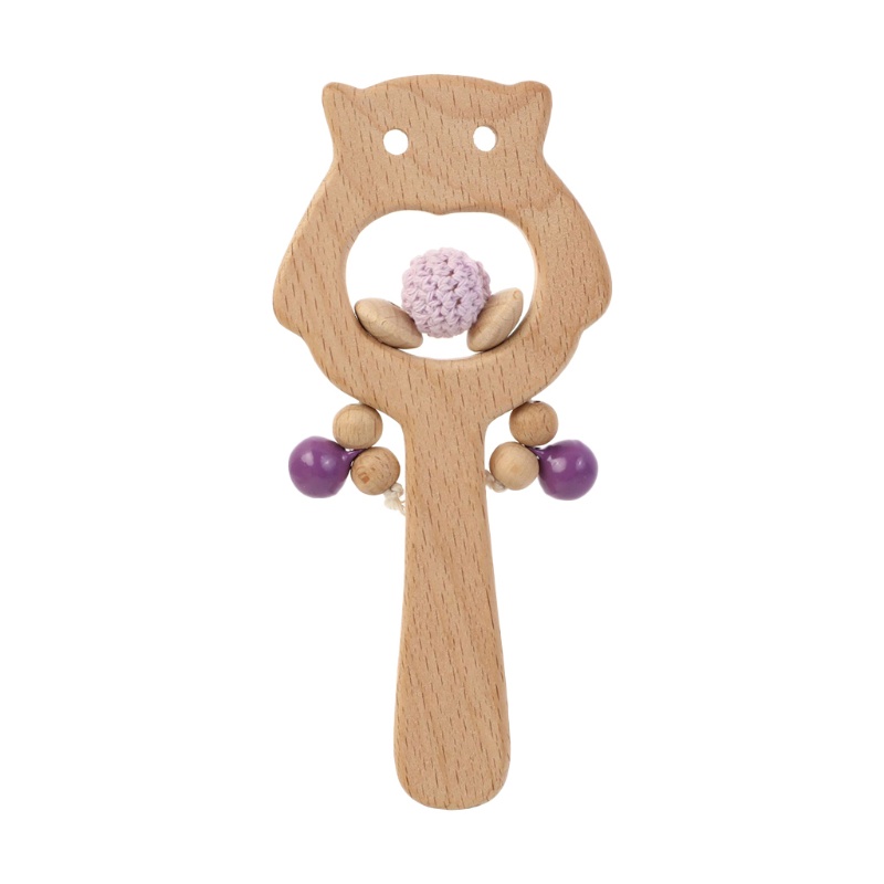 Đồ Chơi Vòng Lục Lạc Hình Chim Cú Cho Bé Sơ Sinh Mọc Răng