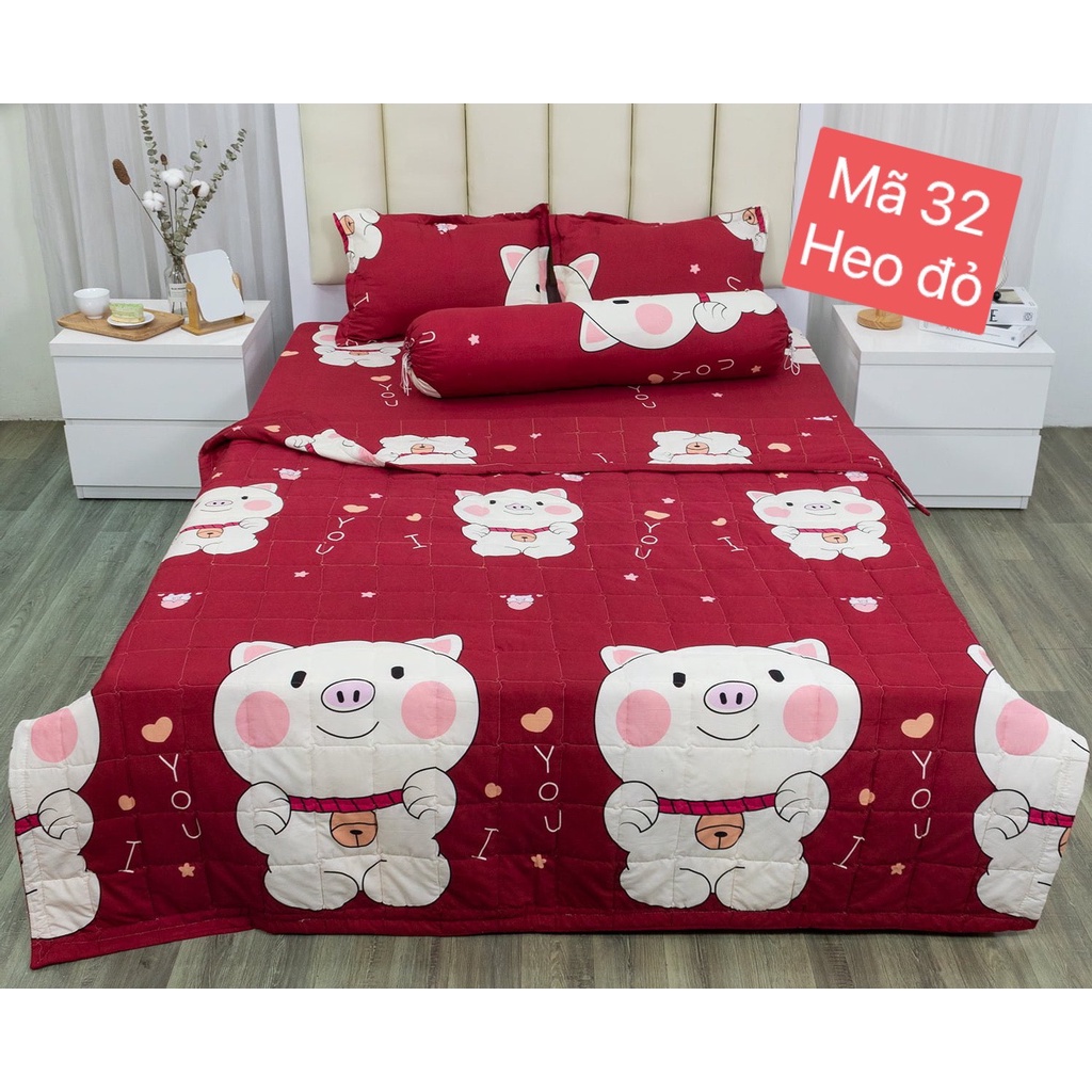 Bộ 5 Món chăn ga gối Cotton Poly nhiều mẫu họa tiết Mã 31-99