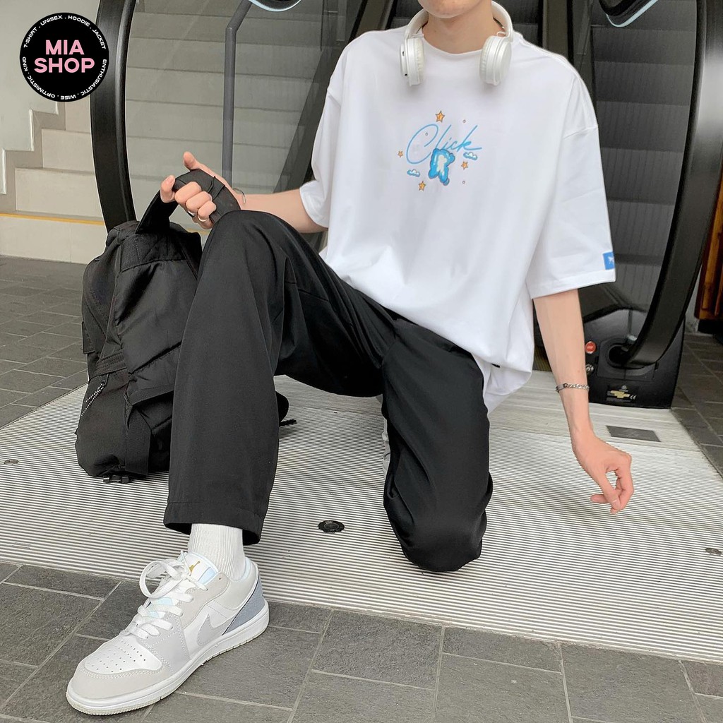 Áo thun tay lỡ MIA, Áo phông nữ form rộng dáng Unisex/Ulzzang mặc lẻ cặp nhóm hình CLICK