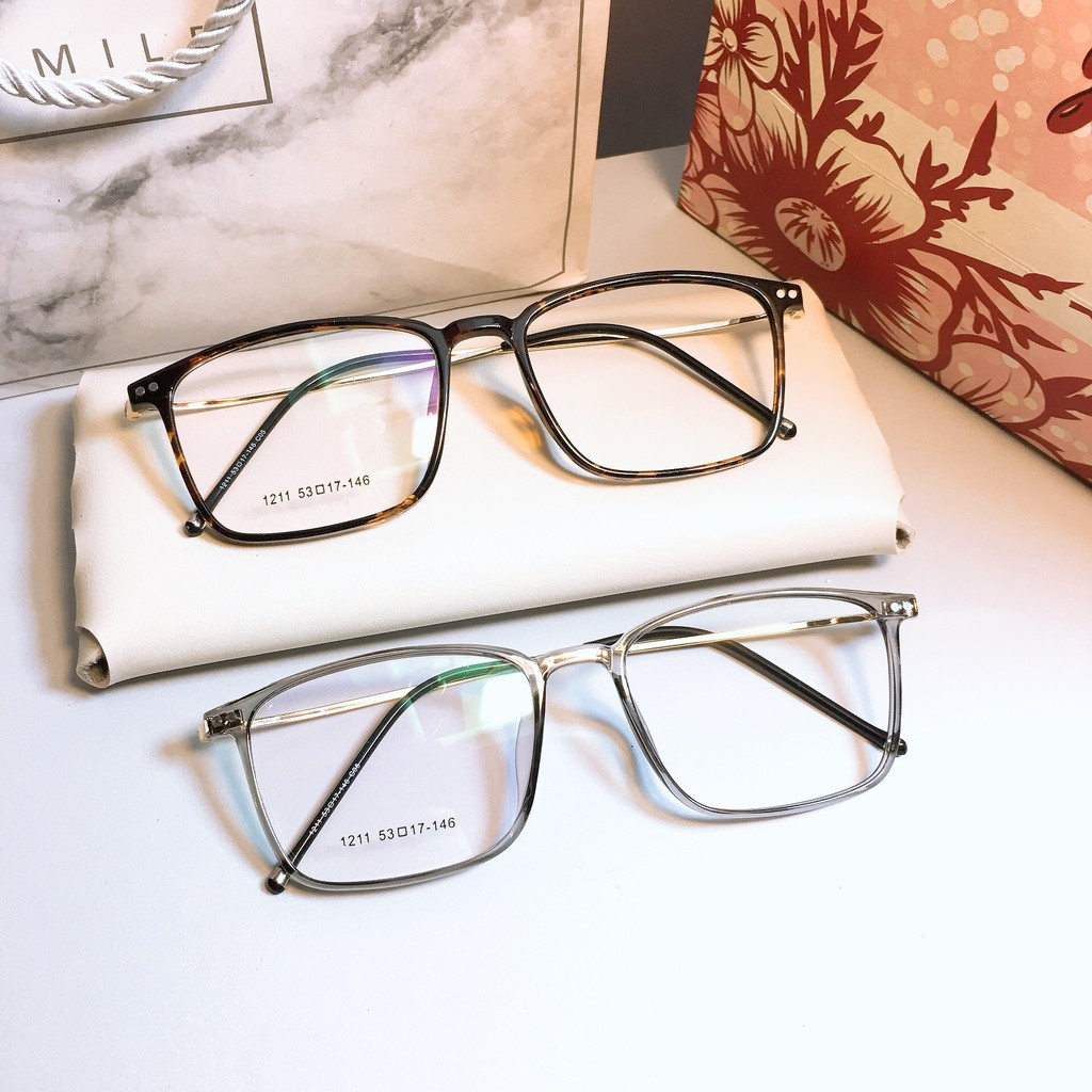 Kính vuông to thời trang chất liệu nhựa dẻo lõi kim loại bền dẻo dai đẹp 1211